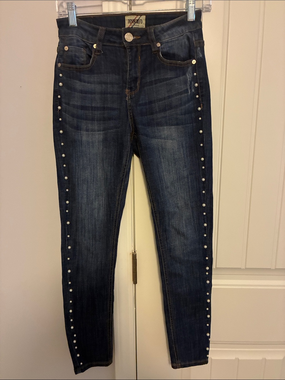 Dark Blue Studded Women’s Jeans